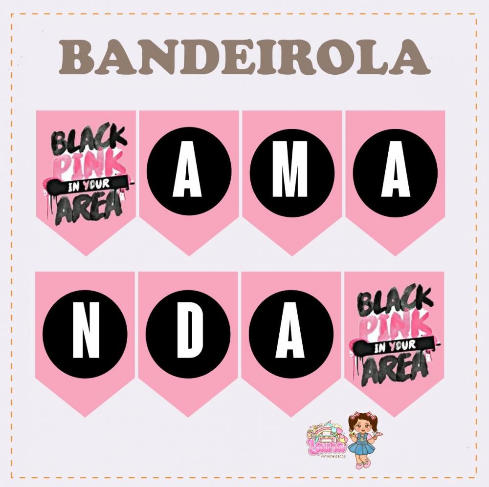 Kit Festa só um Bolinho Black Pink - Decoração de aniversário