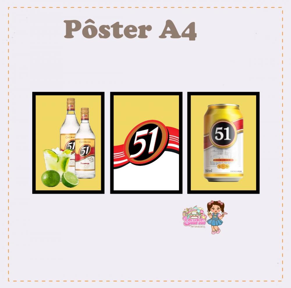 Kit Festa só um Bolinho Cachaça 51 - Decoração de aniversári