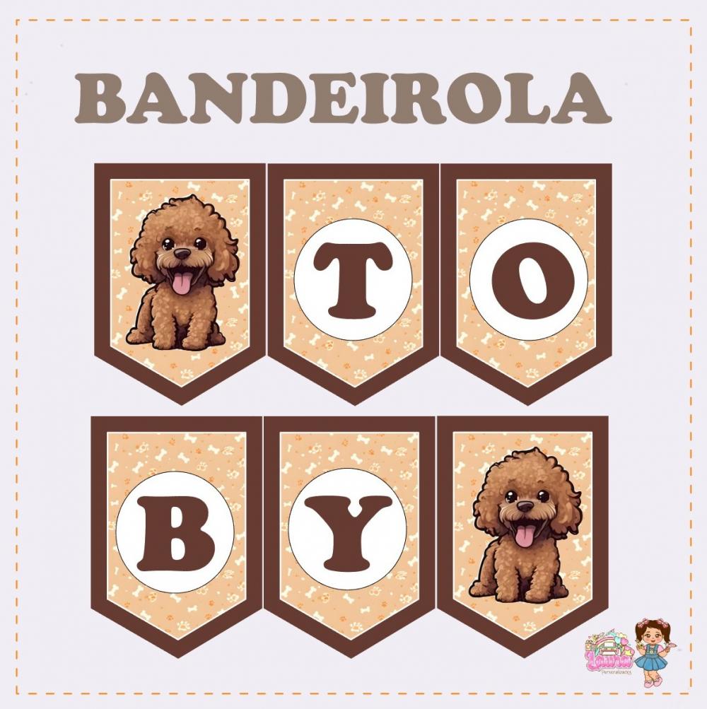 Kit Festa só um Bolinho Dog Poodle - Decoração de aniversário