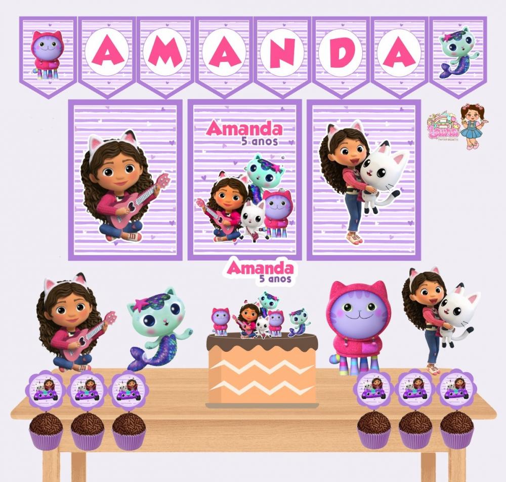 Kit Festa só um Bolinho A casa magica da Gabby - Decoração de 