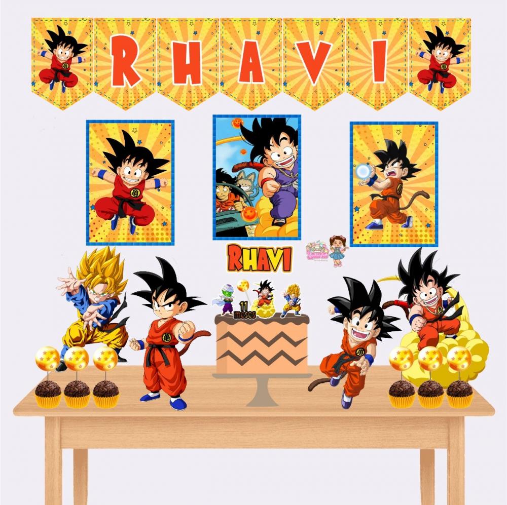 Kit Festa só um Bolinho Dragon Ball Z - Decoração de aniversá