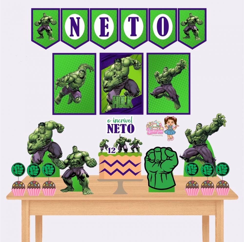 Kit Festa só um Bolinho o Incrivel Hulk - Decoração de anivers