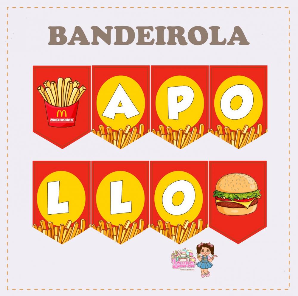 Kit Festa só um Bolinho Mc Donalds - Decoração de aniversário