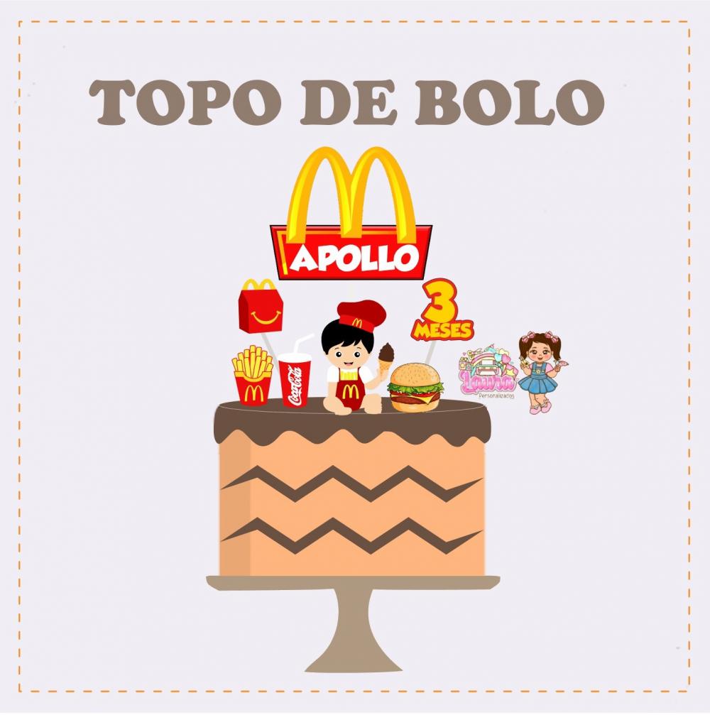 Kit Festa só um Bolinho Mc Donalds - Decoração de aniversário