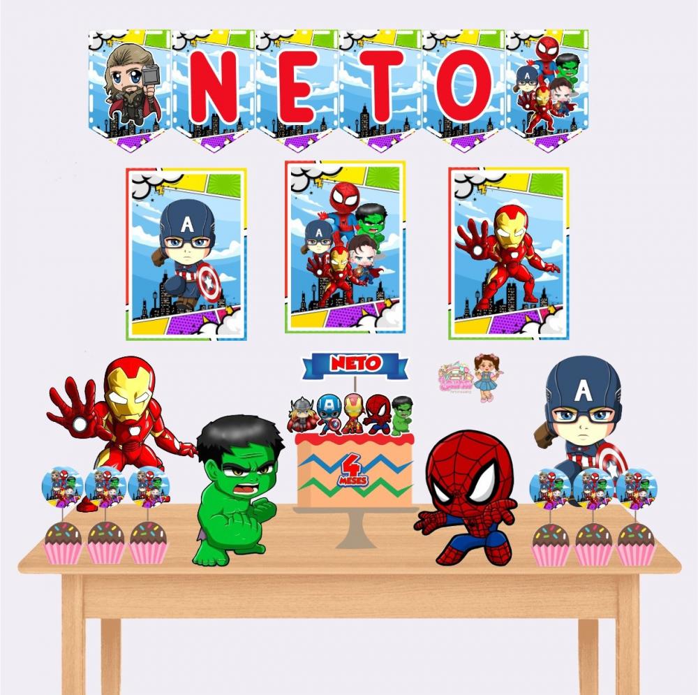 Kit Festa só um Bolinho Os vingadores Baby - Decoração de aniv