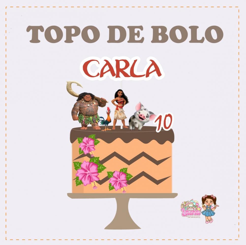 Kit Festa só um Bolinho Moana - Decoração de aniversário - Fe