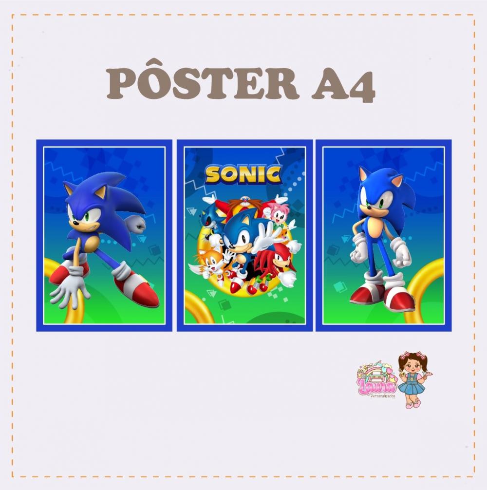 Kit Festa só um Bolinho Sonic - Decoração de aniversário - Fe