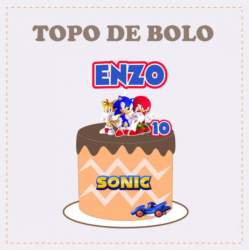 Kit Festa só um Bolinho Sonic - Decoração de aniversário - Fe