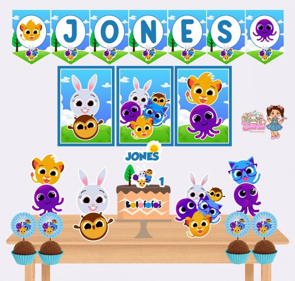 Kit Festa só um Bolinho Bolofofos - Decoração de aniversário 