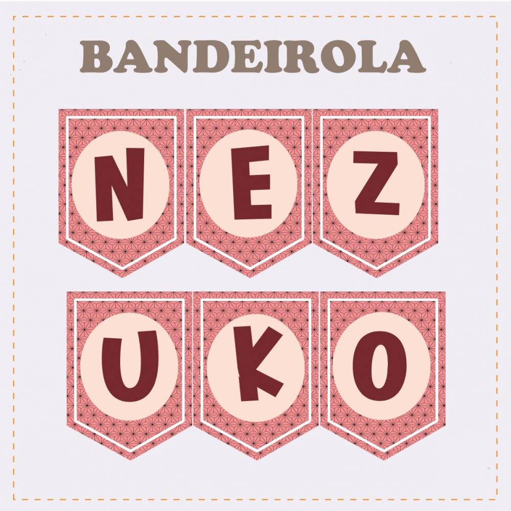 Kit Festa só um Bolinho Nezuko - Decoração de Aniversário - F