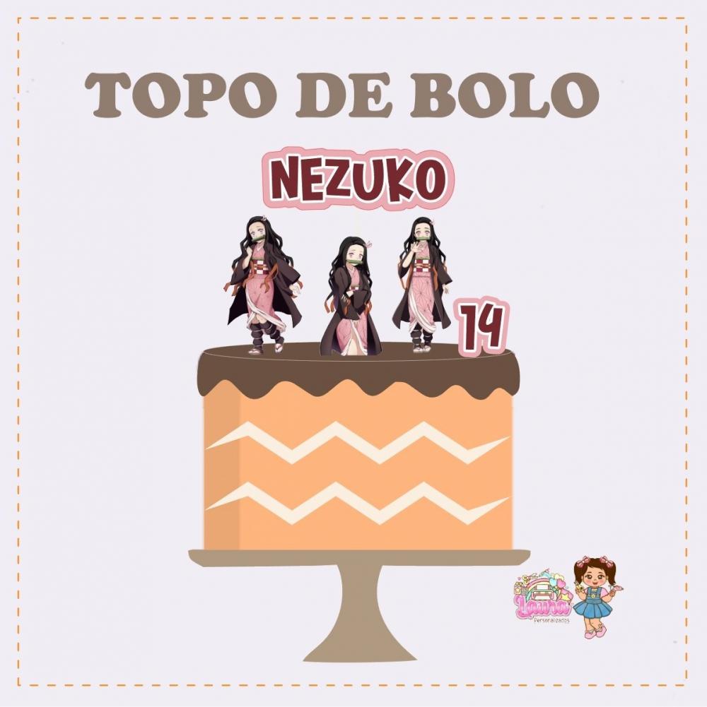 Kit Festa só um Bolinho Nezuko - Decoração de Aniversário - F
