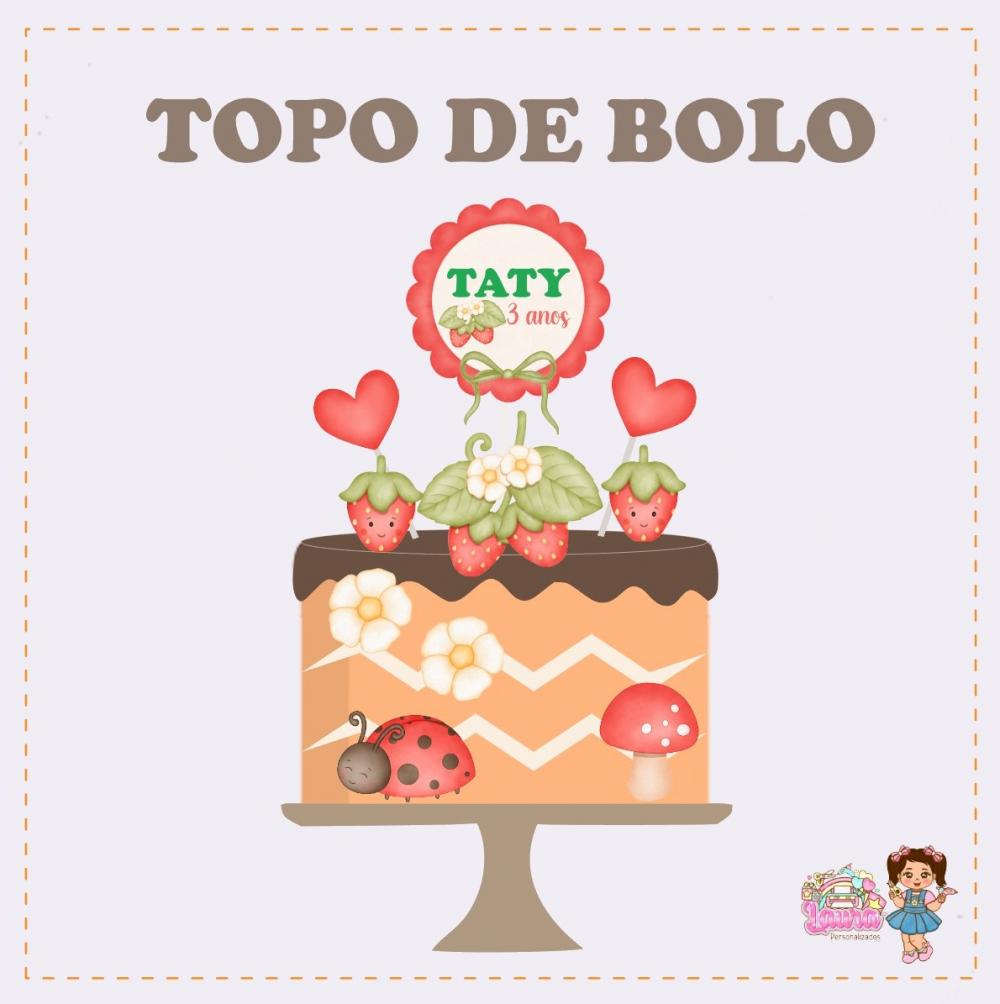 Kit Festa só um Bolinho Morango - Decoração de aniversário - 
