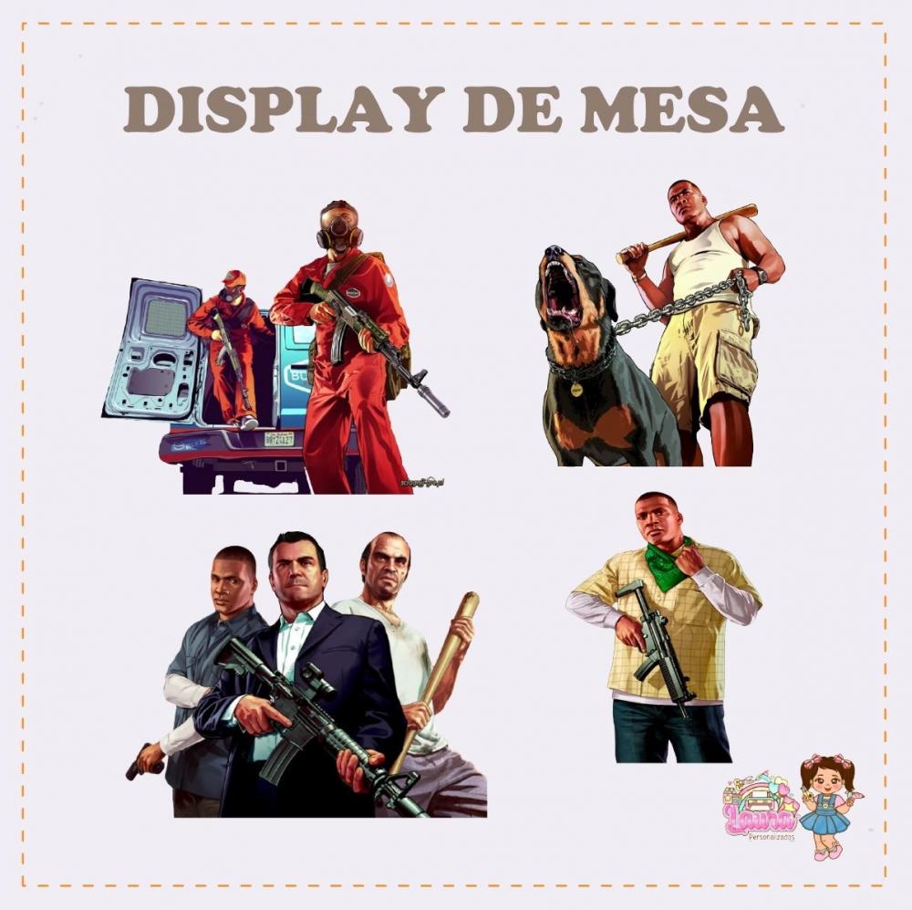 Kit Festa só um Bolinho Jogo GTA - Decoração de Aniversário -