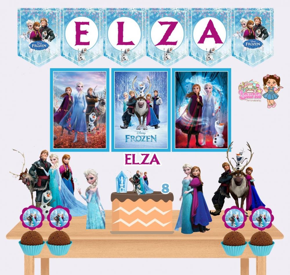 Kit Festa só um Bolinho Frozen - Decoração de aniversário - F