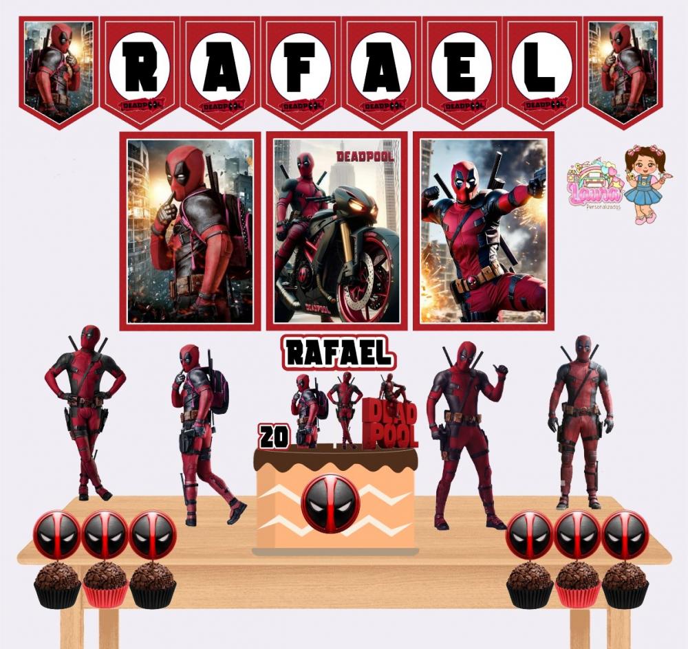 Kit Festa só um Bolinho DeadPool - Decoração de aniversário -