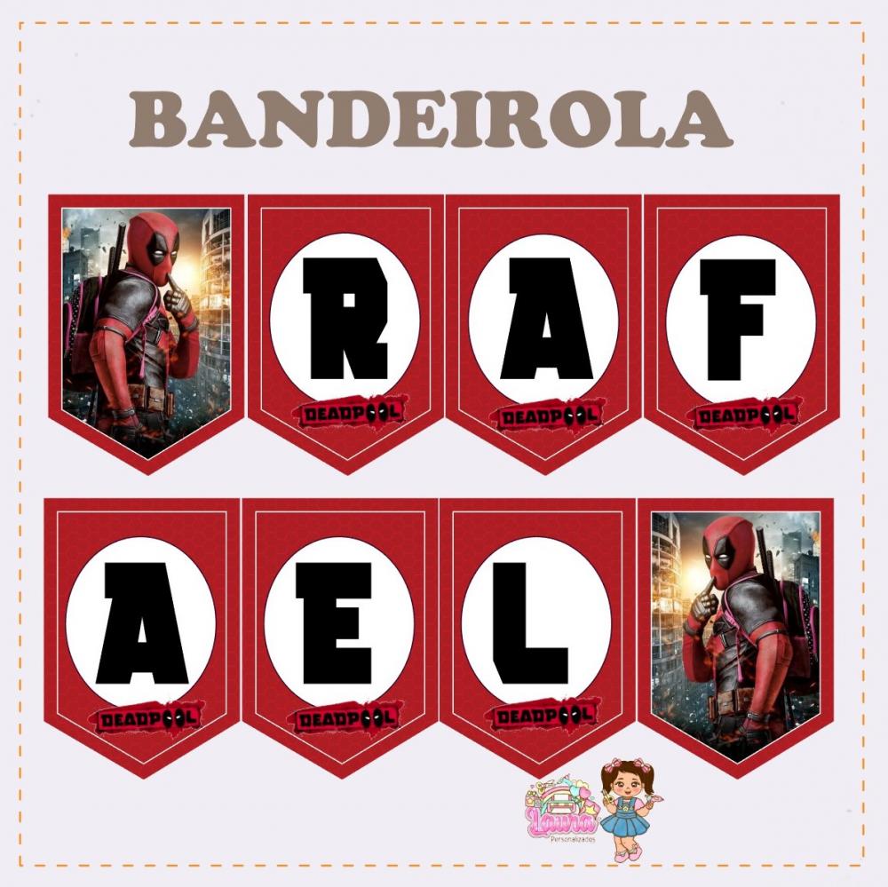 Kit Festa só um Bolinho DeadPool - Decoração de aniversário -