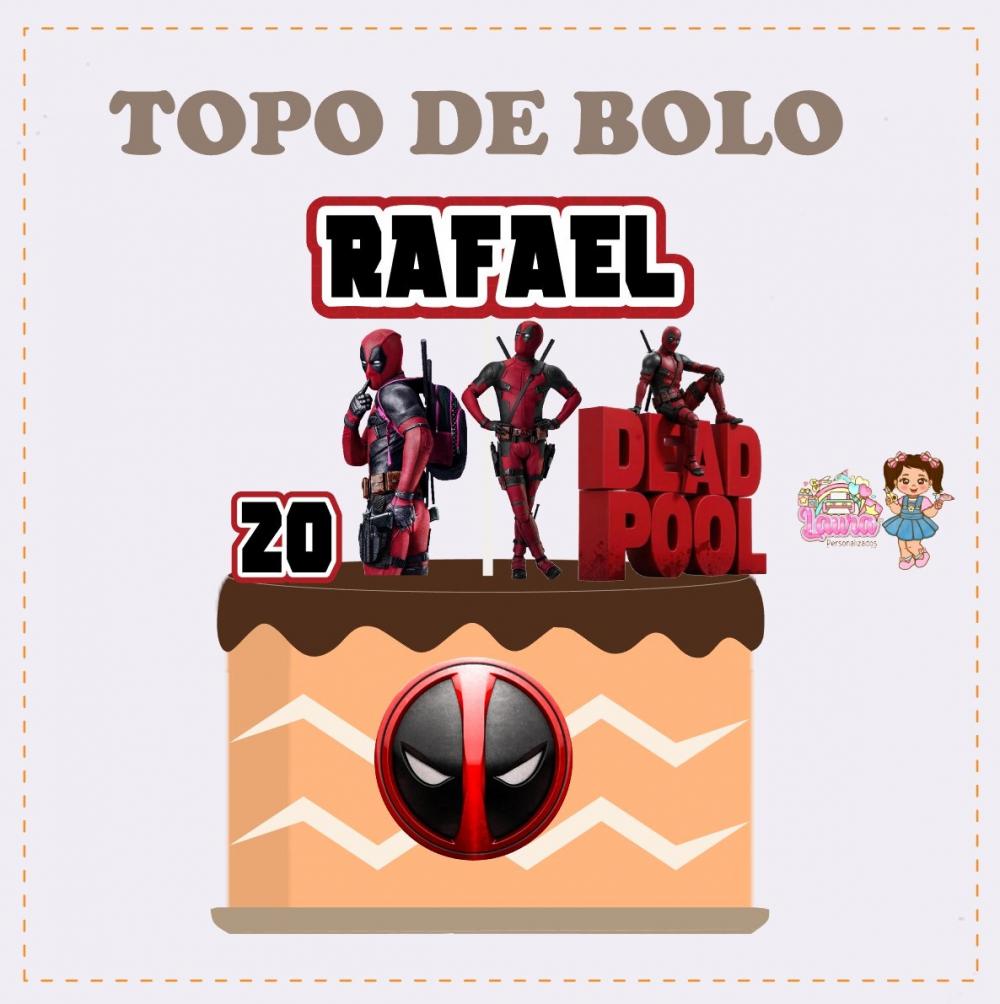 Kit Festa só um Bolinho DeadPool - Decoração de aniversário -
