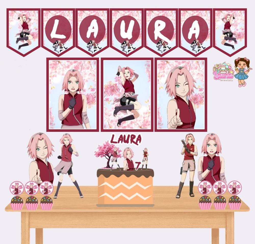 Kit Festa só um Bolinho Sakura - Decoração de aniversário - F