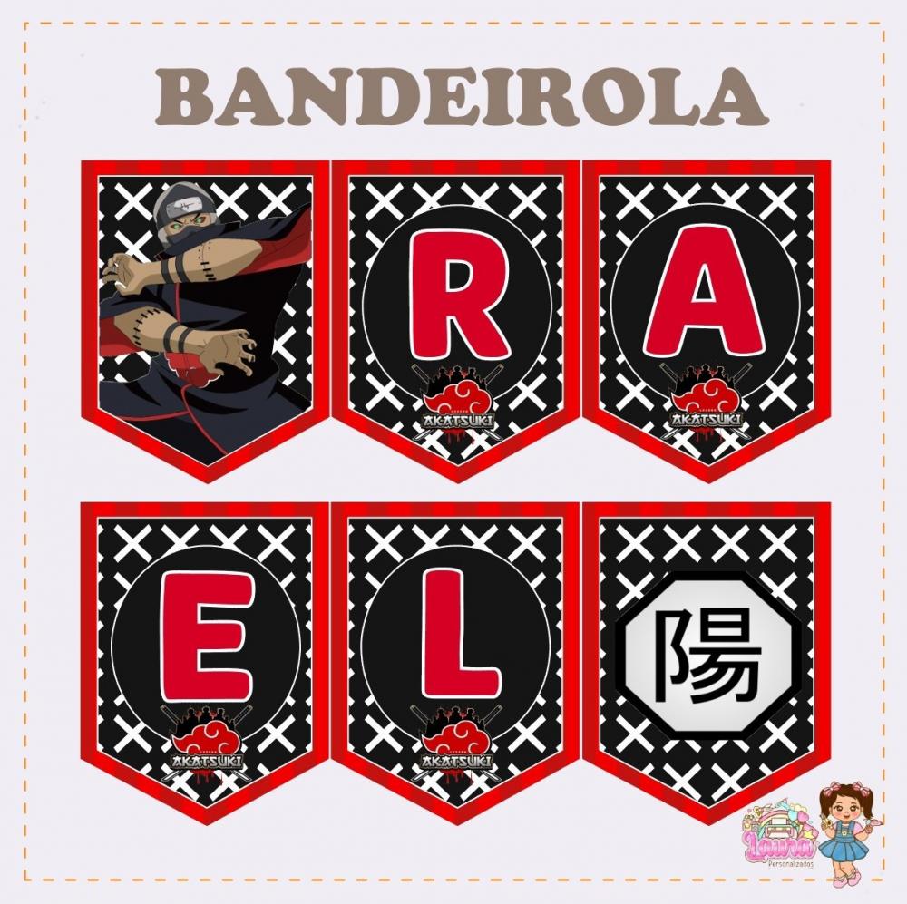 Kit Festa só um Bolinho Akatsuki - Decoração de aniversário -