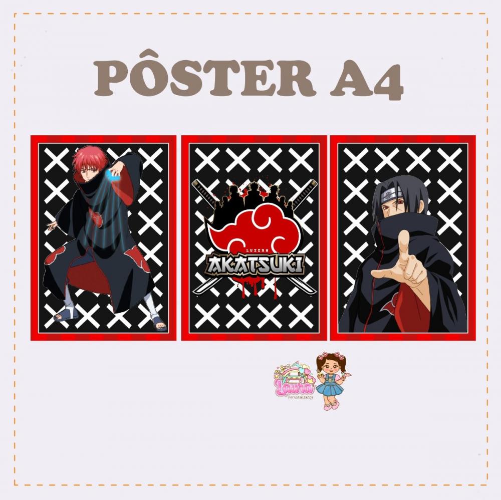 Kit Festa só um Bolinho Akatsuki - Decoração de aniversário -