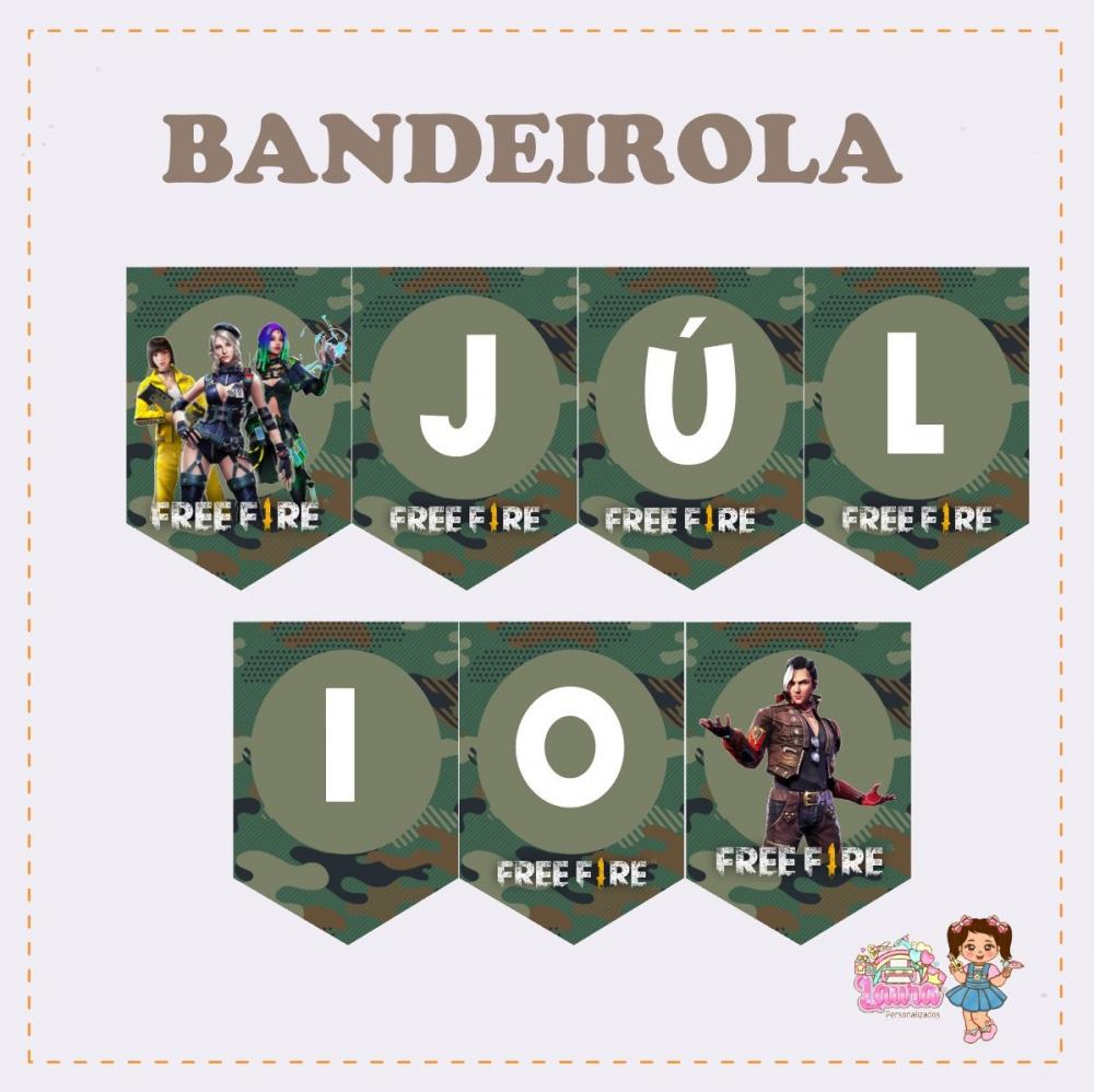 Kit Festa só um Bolinho Free Fire - Decoração de aniversário 