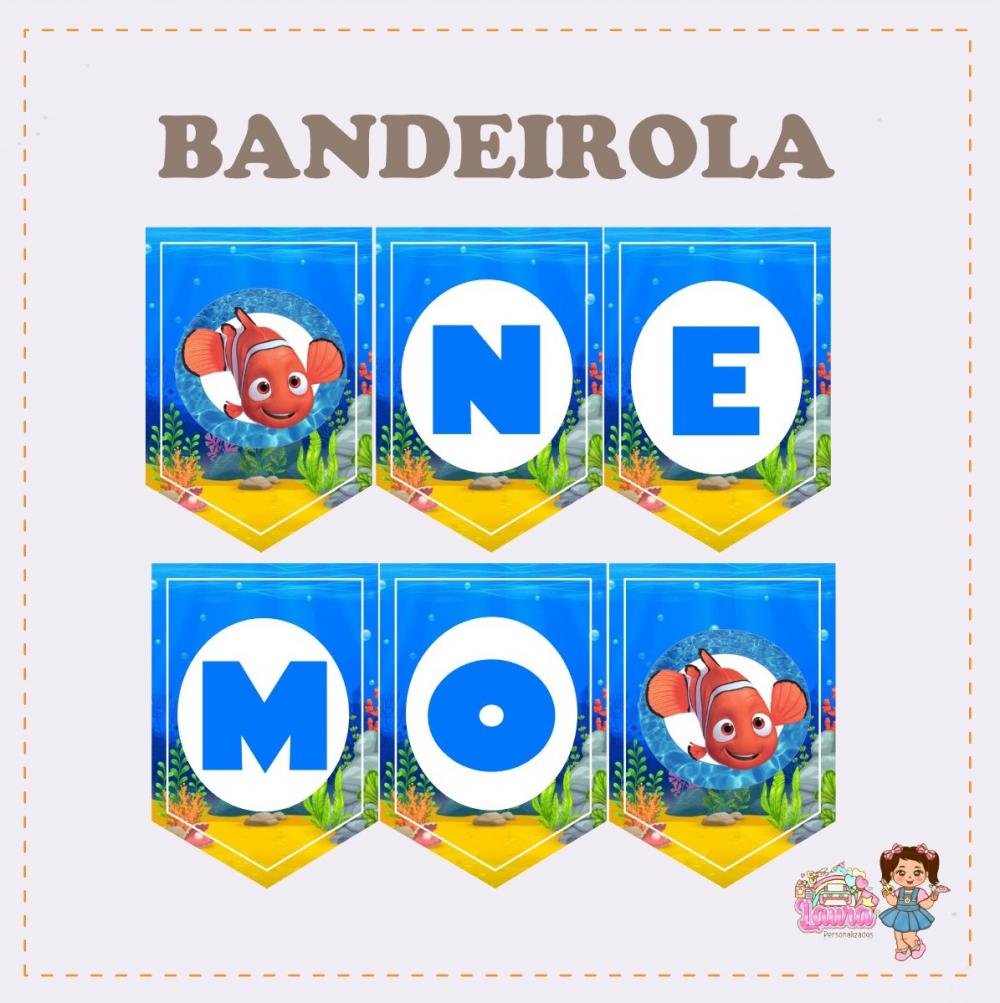 Kit Festa só um Bolinho Nemo - Decoração de aniversário - Fes