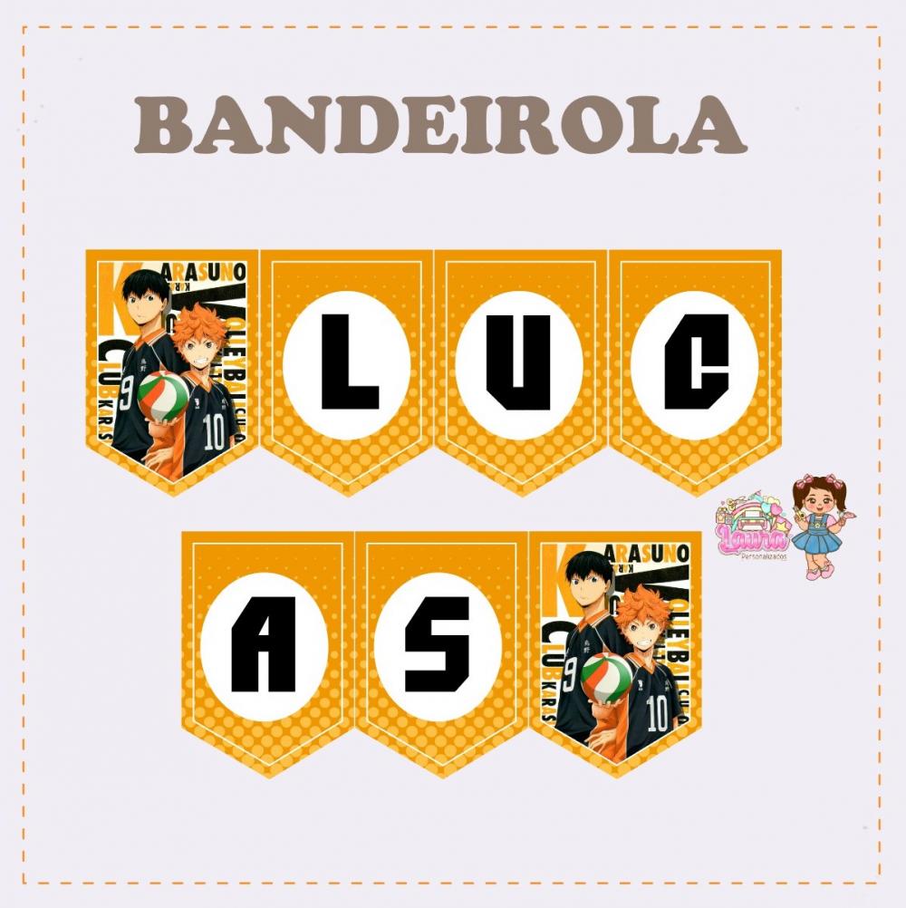 Kit Festa só um Bolinho Haikyuu - Decoração de aniversário - 