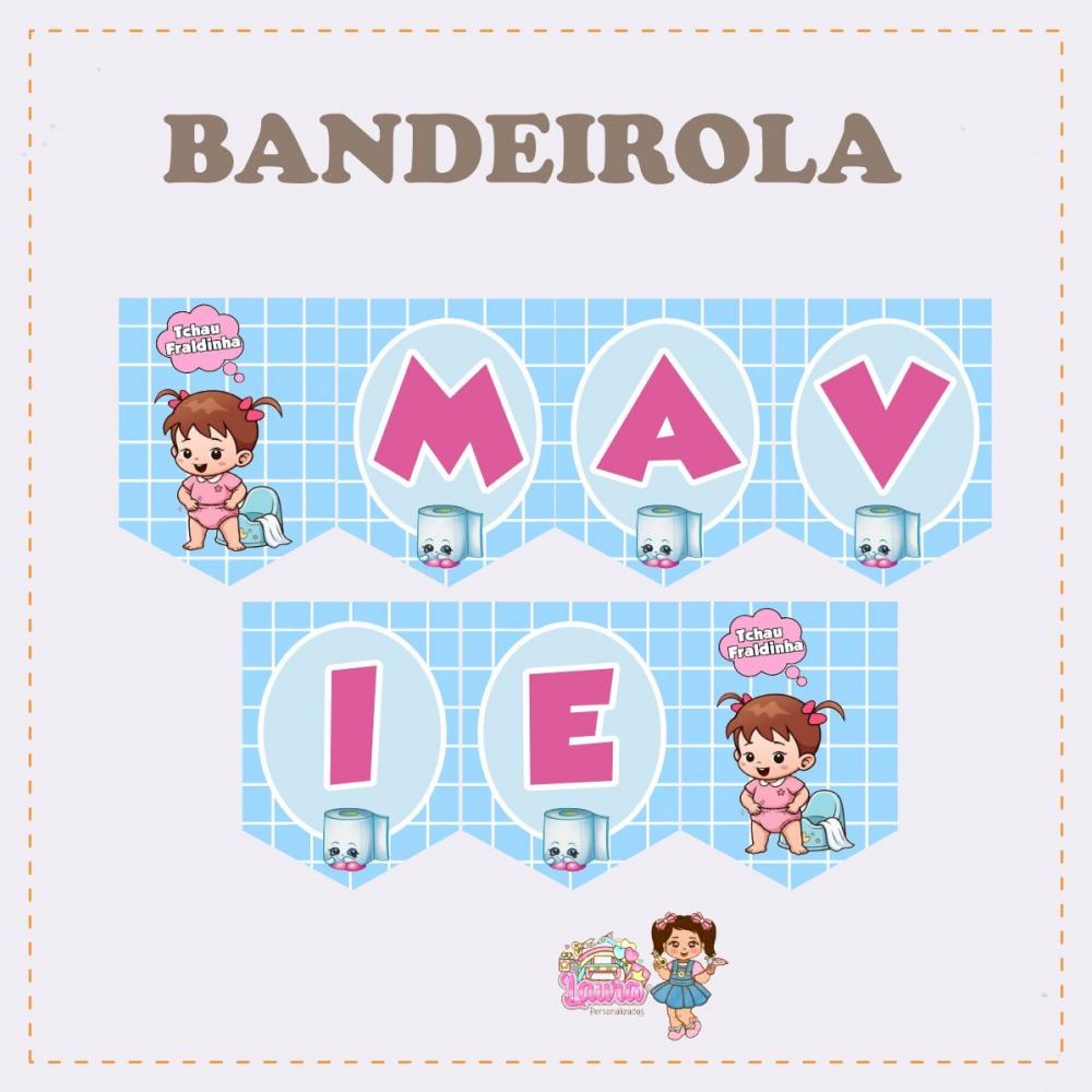 Kit Festa só um Bolinho Tchau Fraldinha - Decoração de anivers