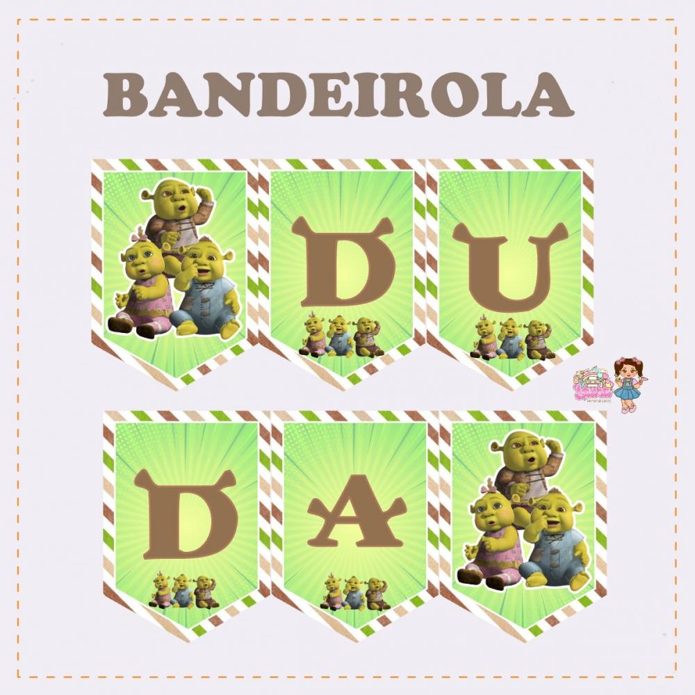 Kit Festa só um Bolinho Shrek  - Decoração de aniversário - F