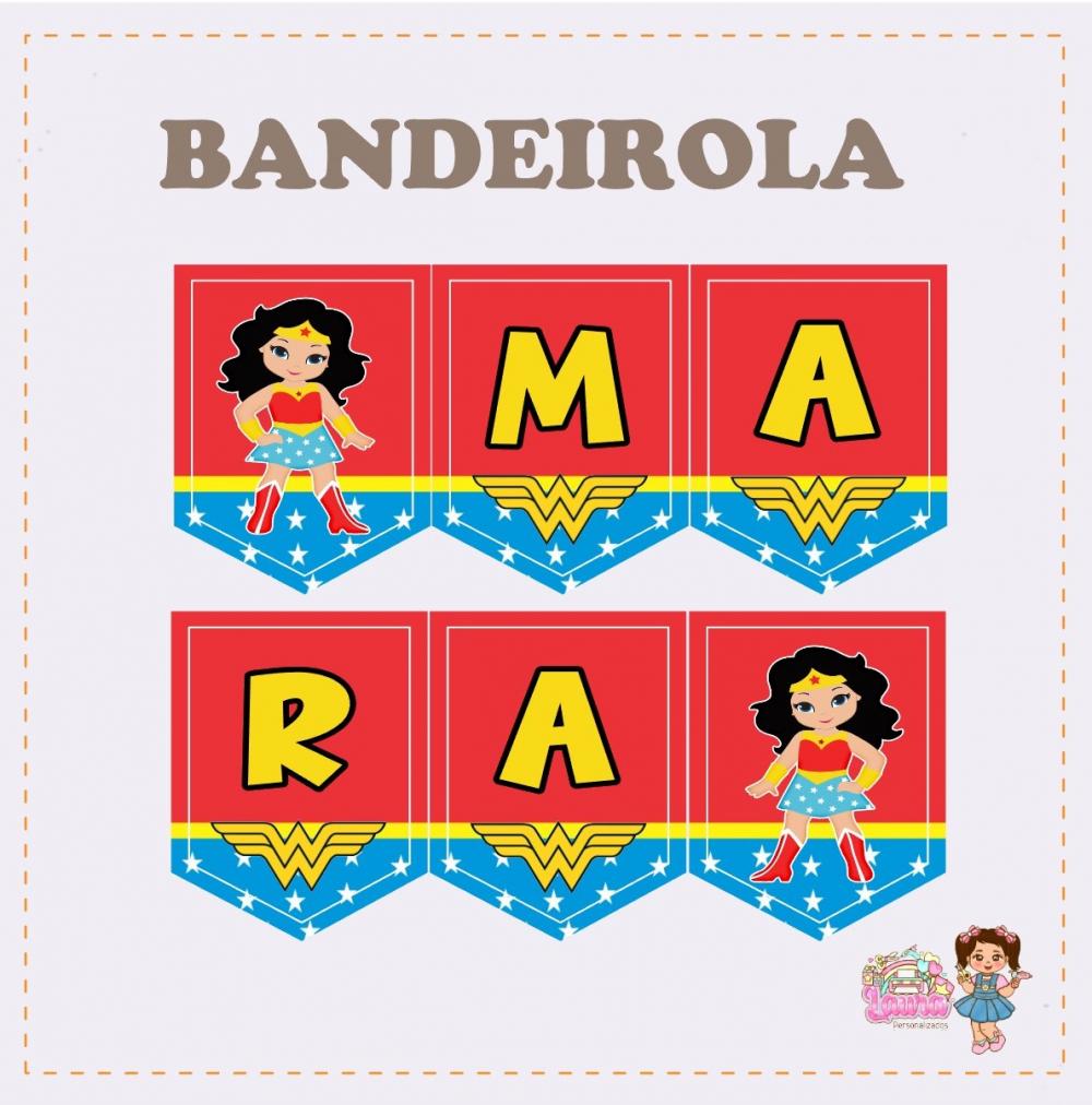 Kit Festa só um Bolinho Mulher Maravilha Cute  - Decoração de 