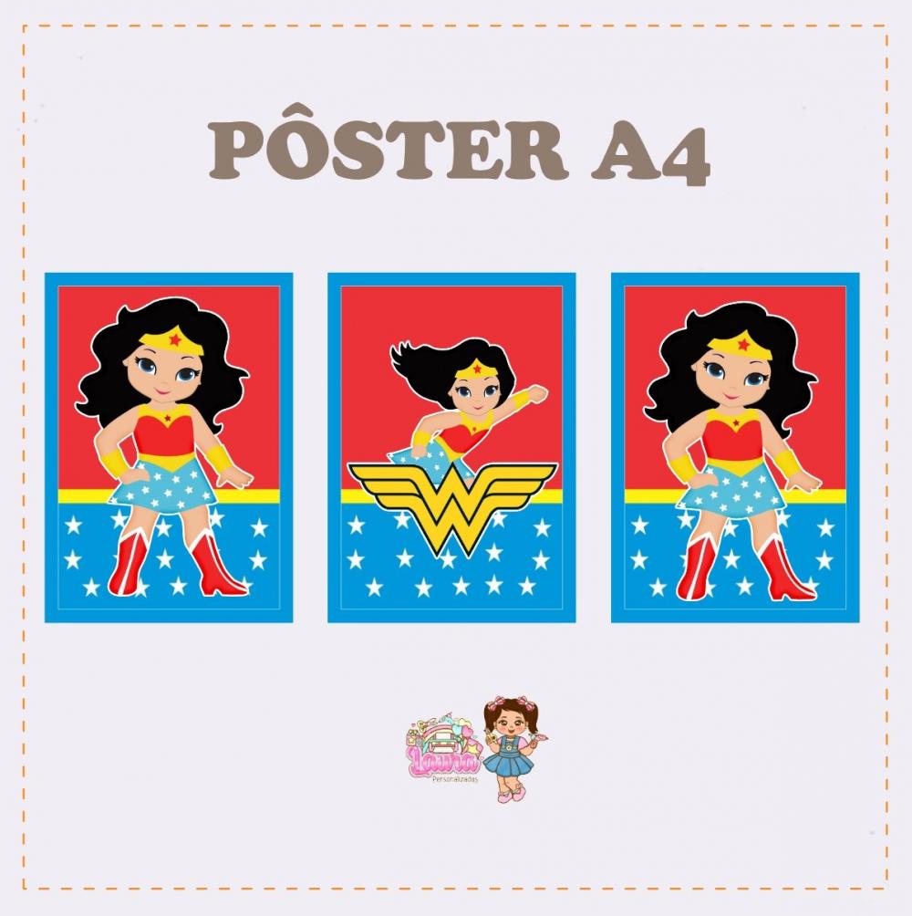 Kit Festa só um Bolinho Mulher Maravilha Cute  - Decoração de 