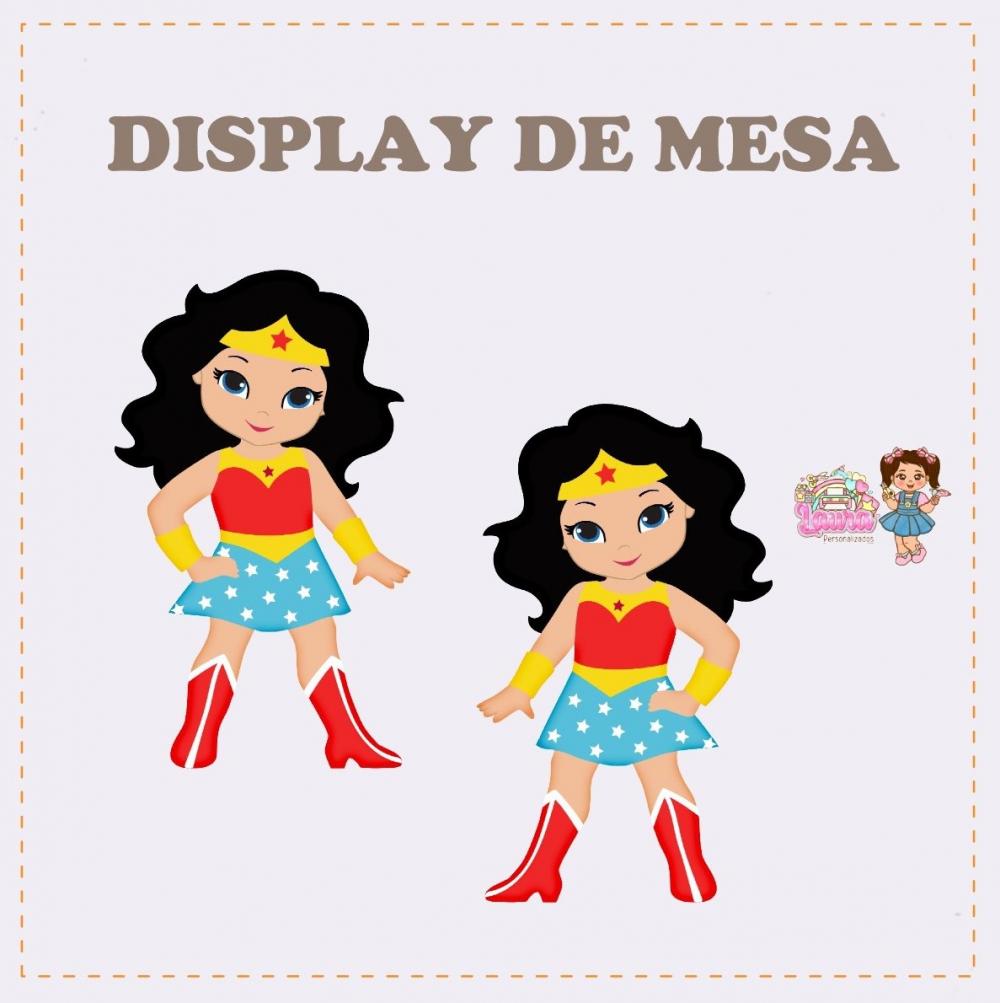 Kit Festa só um Bolinho Mulher Maravilha Cute  - Decoração de 