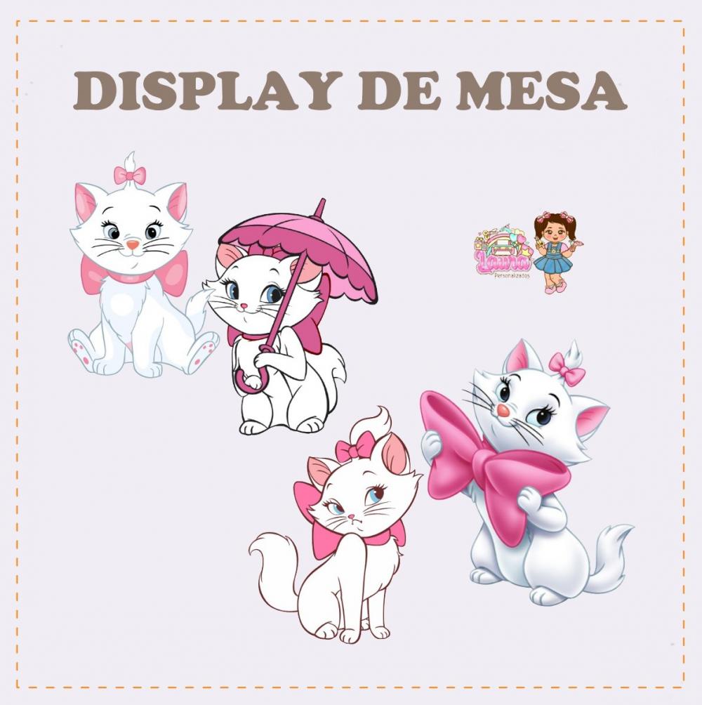 Kit Festa só um Bolinho Gatinha Marie - Decoração de aniversá