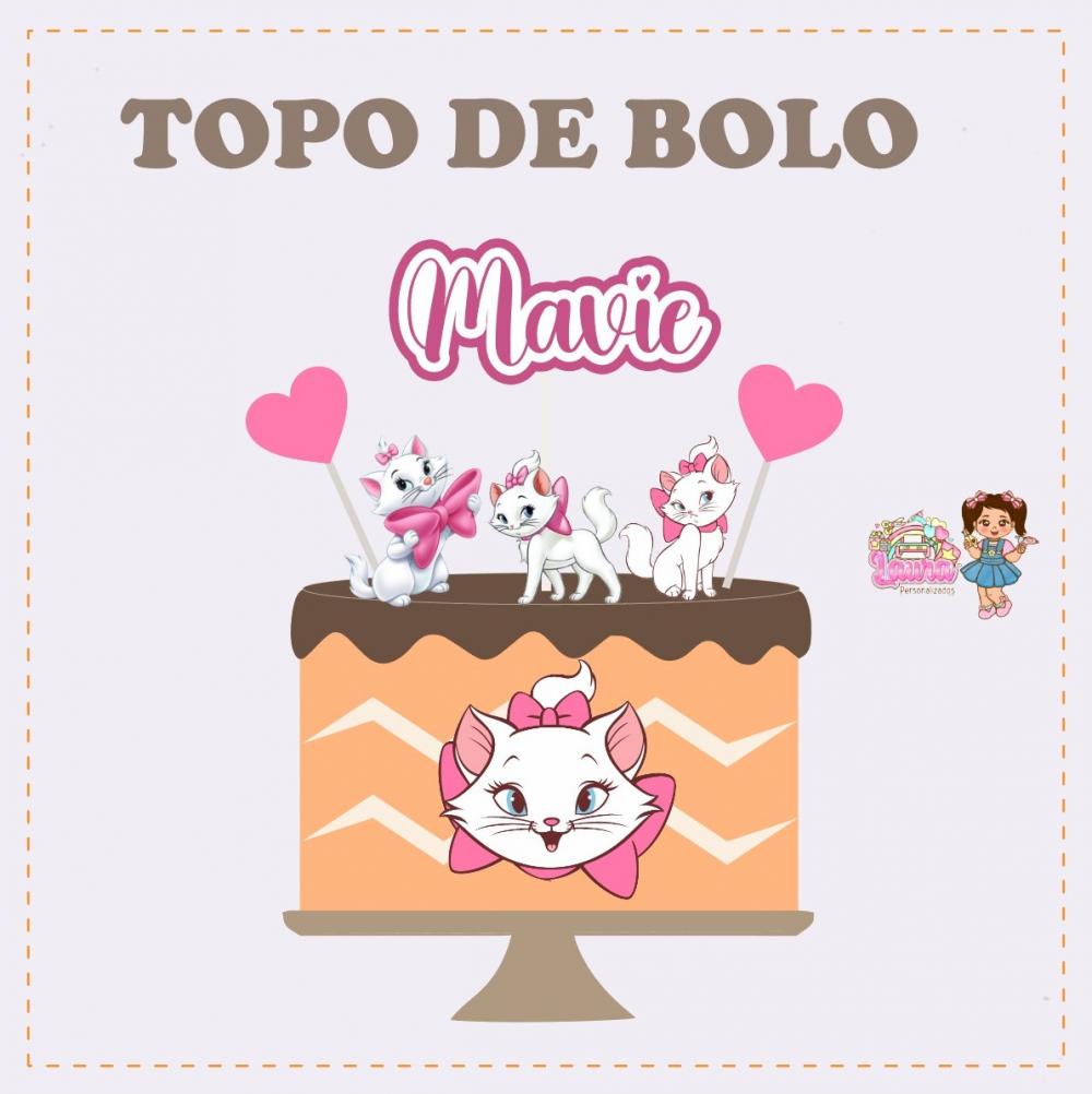 Kit Festa só um Bolinho Gatinha Marie - Decoração de aniversá