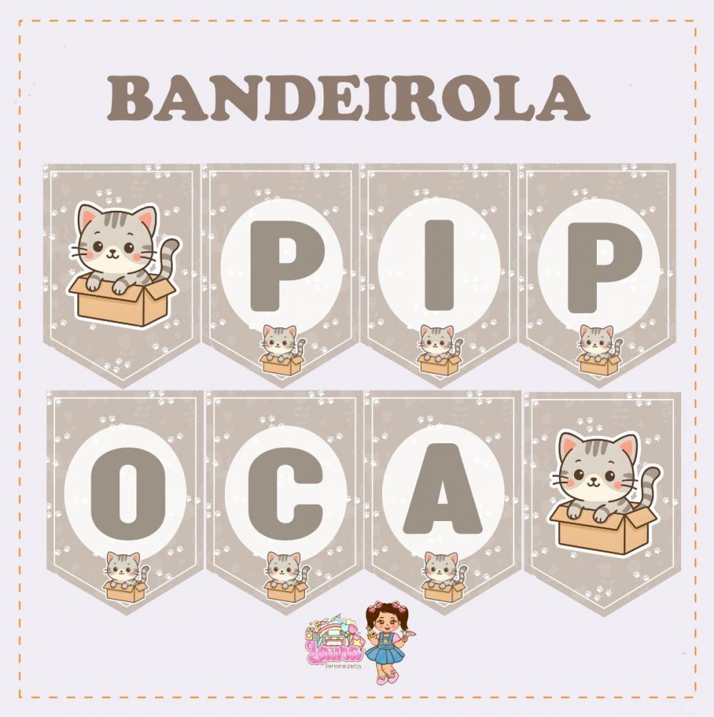 Kit Festa só um Bolinho Gatinhos - Decoração de aniversário -