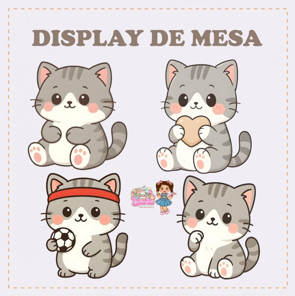 Kit Festa só um Bolinho Gatinhos - Decoração de aniversário -