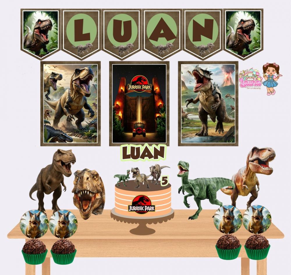 Kit Festa só um Bolinho Jurassic Park - Decoração de aniversá