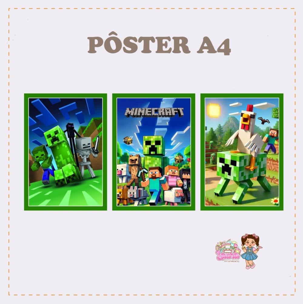 Kit Festa só um Bolinho Minecraft Menino - Decoração de aniver