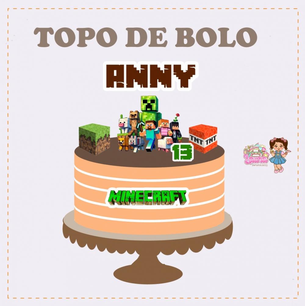 Kit Festa só um Bolinho Minecraft Menino - Decoração de aniver