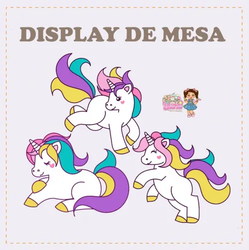 Kit Festa só um Bolinho Unicornio - Decoração de aniversário 