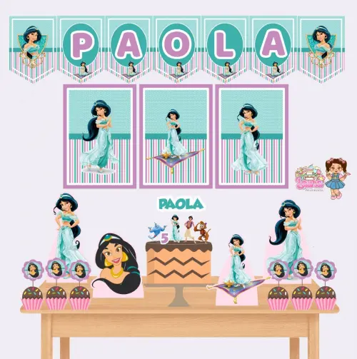Kit Festa só um Bolinho Jasmine - Decoração de aniversário - Festa infantil - Lembrancinha Mesversário Aniversário