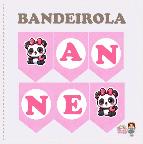 Kit Festa só um Bolinho Pandinha - Decoração de aniversário -