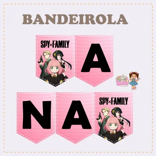 Kit Festa só um Bolinho Spy x Family - Decoração de aniversár