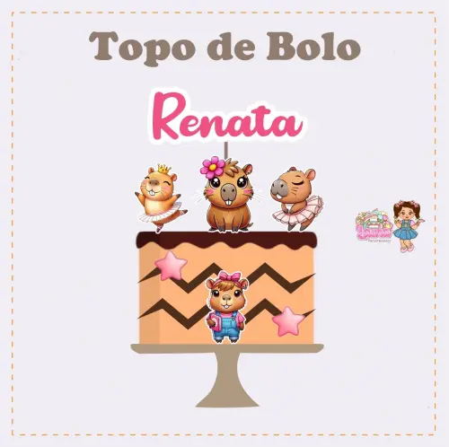 Kit Festa só um Bolinho Capivara - Decoração de aniversário -