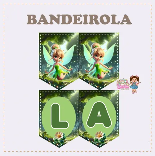Kit Festa só um Bolinho Tinker Bell - Decoração de aniversári