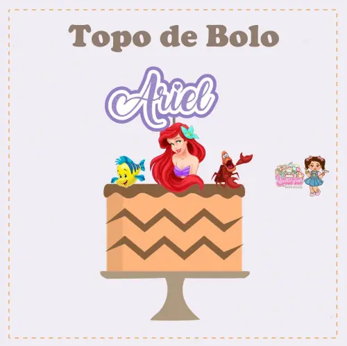 Kit Festa só um Bolinho Sereia Ariel - Decoração de aniversár