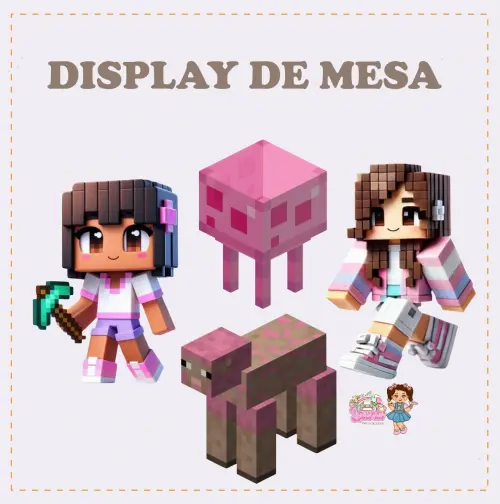 Kit Festa só um Bolinho Minecraft Menina - Decoração de aniver