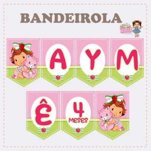 Kit Festa só um Bolinho Moranguinho Baby - Decoração de aniver