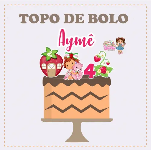 Kit Festa só um Bolinho Moranguinho Baby - Decoração de aniver