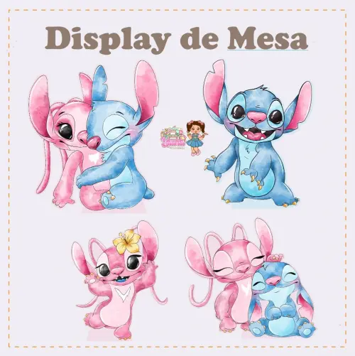Kit Festa só um Bolinho Stitch e Angel - Decoração de anivers?